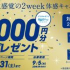 全プレ！QUOカードPay1,000円分が必ずもらえる、コンタクト購入キャンペーン