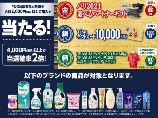 【スギ薬局グループ×P＆G】パリ2024 頑張るあなたも、きっと誰かのメダリスト。キャンペーン