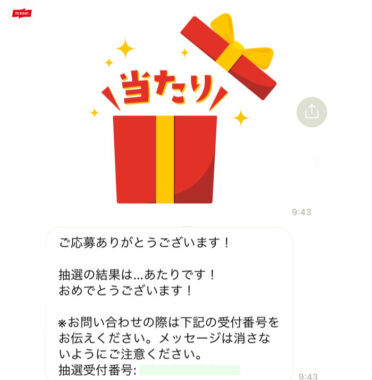 ニッスイのクローズド懸賞で「えらべるPay1,000円分」が当選