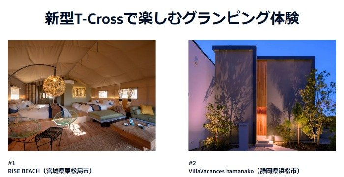 フォルクスワーゲンの新型T-Crossで楽しむグランピング体験が当たる豪華キャンペーン