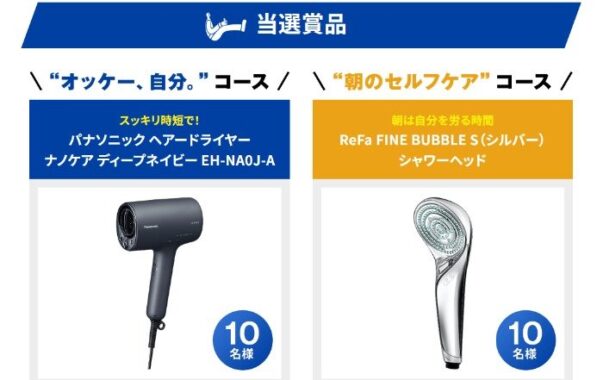 Panasonicヘアドライヤーやシャワーヘッドが当たる豪華キャンペーン