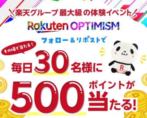 毎日30名様に500楽天ポイントがその場で当たるキャンペーン