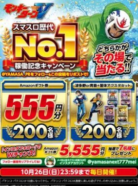 その場で555円分のアマギフなどが当たるXキャンペーン