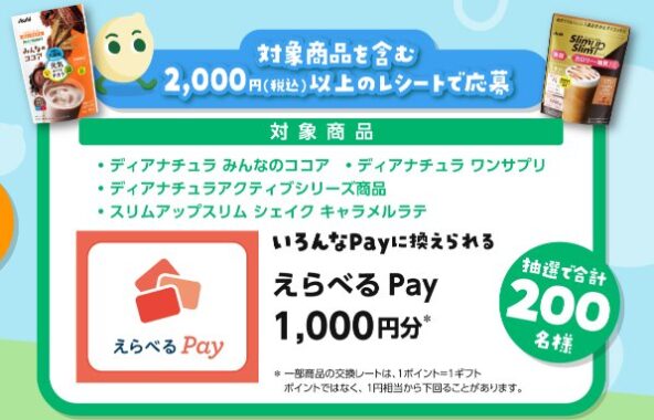 えらべるPay 1,000円分