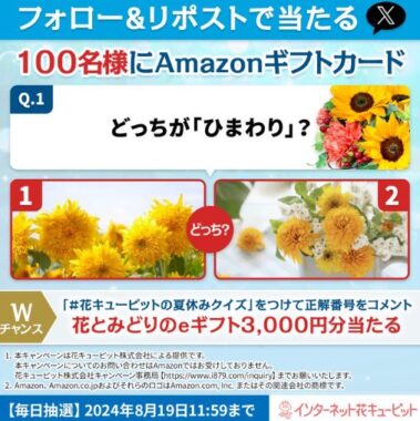 500円分のAmazonギフトカードがその場で当たるXキャンペーン