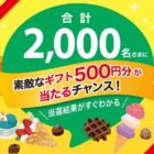 2,000名様にgiftee Sweets Boxがその場で当たるLINEキャンペーン