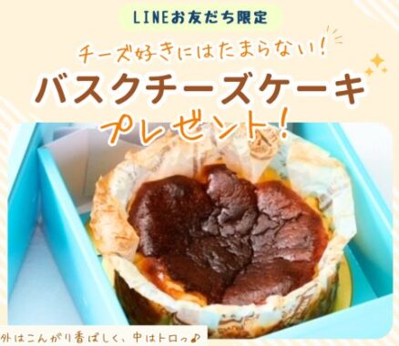 【福岡県】飯塚市のふるさと納税人気返礼品「バスクチーズケーキ」が当たるLINEキャンペーン