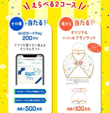 QUOカードPay or オリジナルブランケットが当たるLINEキャンペーン