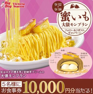 10,000円分のビッグボーイ食事券が当たる豪華Xキャンペーン