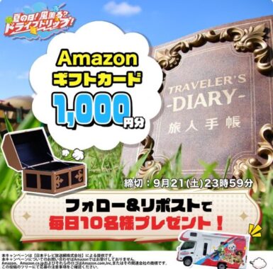 毎日10名様に1,000円分のAmazonギフトカードが当たるキャンペーン