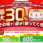 全プレ！最大30％のポイントが必ず戻ってくるお得なキャンペーン