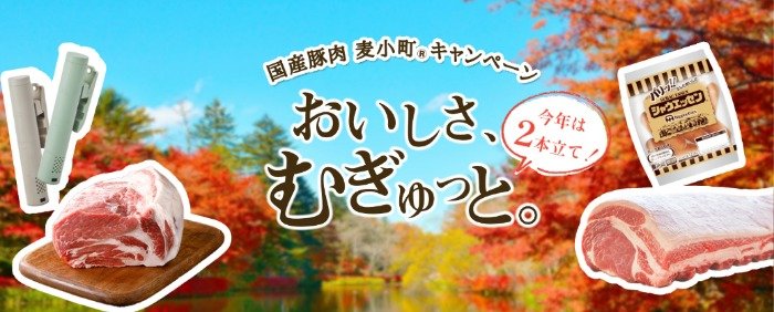 日本ハム商品セットや低温調理器が当たる、国産豚肉「麦小町」購入キャンペーン