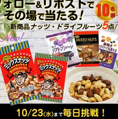 共立食品の新商品セットがその場で当たるXキャンペーン