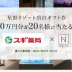 星野リゾート宿泊ギフト券 10万円分