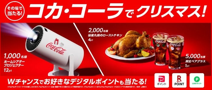 プロジェクターやローストチキンなどがその場で当たる大量当選懸賞