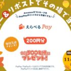 その場で500名様にえらべるPayが当たるXキャンペーン