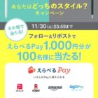 えらべるPay 1,000円分