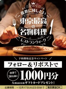 1,000円分のAmazonギフトカードが当たる毎日応募Xキャンペーン