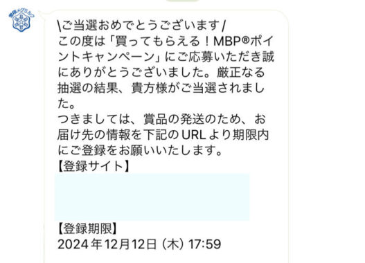 雪印のキャンペーンで「えらべるPay500円分」が当選