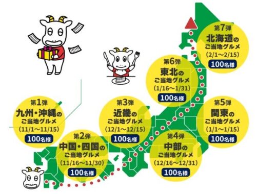 日本全国のご当地グルメが700名様に当たる会員登録キャンペーン