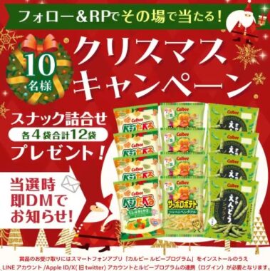 カルビー サッポロポテトの詰め合わせが当たるクリスマス懸賞