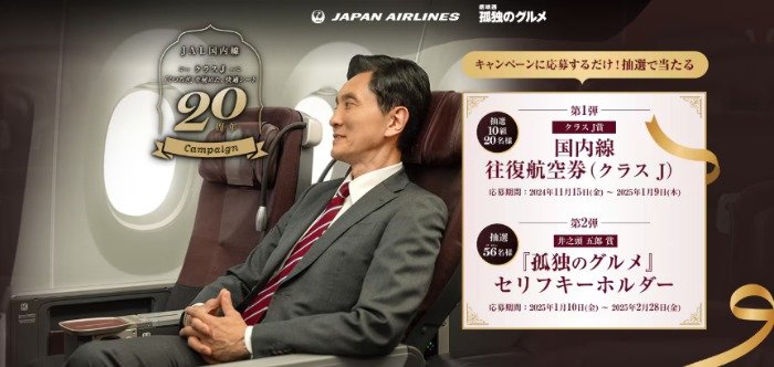 10組20名様にJALの国内往復航空券が当たる豪華会員限定キャンペーン