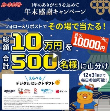 最大10,000円分のデジタルギフトが500名様に当たるキャンペーン