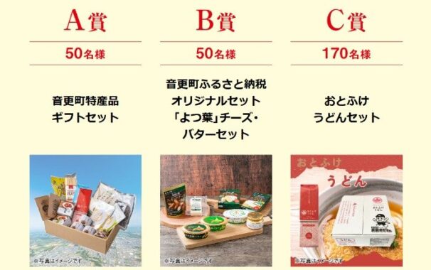 北海道十勝 音更町の名産品が当たるレシートキャンペーン