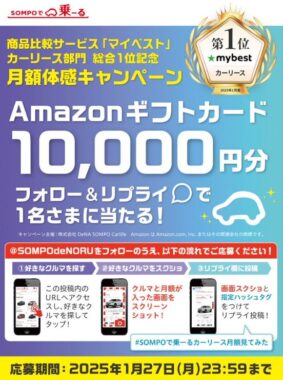 10,000円分のAmazonギフトカードが当たる豪華Xキャンペーン