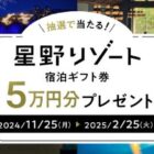 星野リゾート宿泊ギフト券 5万円分