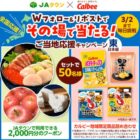 JAタウンクーポン2,000円分＋カルビー地域限定商品詰め合わせが当たるキャンペーン