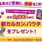 2,000名様に新カルカンのパウチがその場で当たるLINEキャンペーン