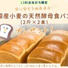 【福岡県】飯塚市のふるさと納税人気返礼品「国産小麦の天然酵母食パン」が当たるLINEキャンペーン