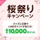 最大10,000円分のLINEポイントが当たる毎日応募キャンペーン