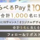 1,000名様にえらべるPay最大1万円分が当たるXキャンペーン