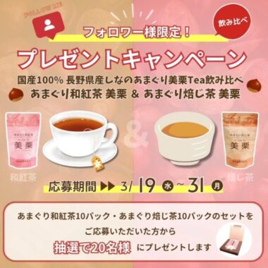 100%国産あまぐり和紅茶＆焙じ茶 10パックセット