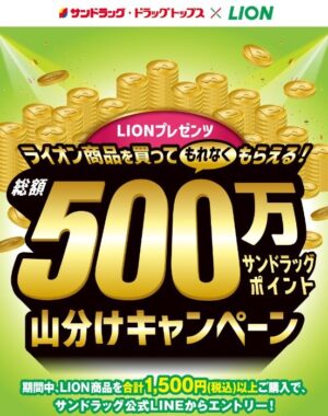 総額500万サンドラッグポイント山分け権利
