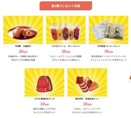 Wチャンスもアリ！グルメや防災セットなどが当たる、スギヨのレシート懸賞