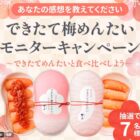 できたて梅めんたい新商品モニター