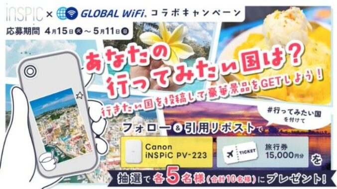 キヤノン ミニフォトプリンター / 旅行券15,000円分