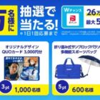Coke ONチケット / QUOカード 3,000円分 / パラソル＋スポーツバッグ 他