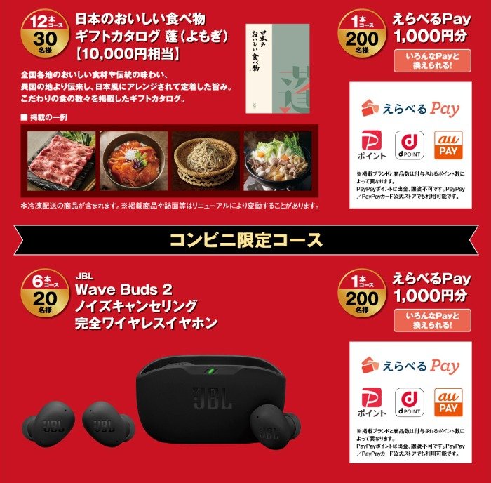 グルメカタログギフトやワイヤレスイヤホンが当たるキリンの豪華レシート懸賞