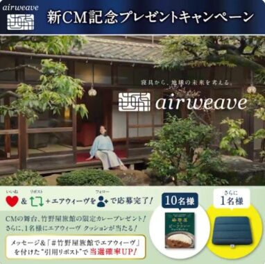 エアウィーヴクッション / CMの舞台、竹野屋旅館の限定カレー