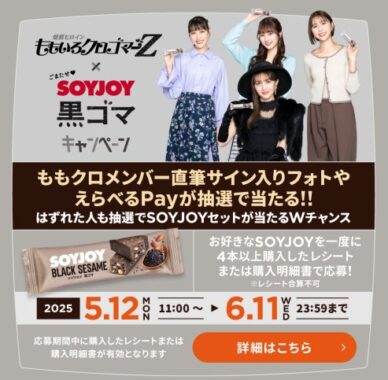 ももクロメンバー直筆サイン入りフォトやえらべるPayも当たるレシートキャンペーン