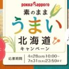 北海道産のお米や白いトウモロコシが当たるレシートキャンペーン