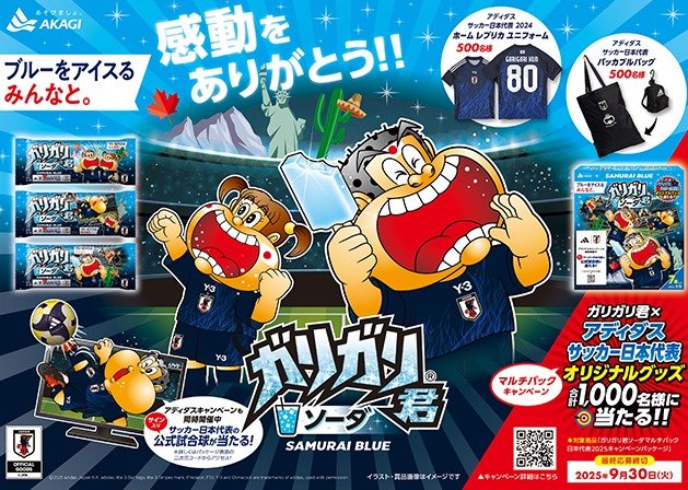 サッカー日本代表オリジナルグッズが当たる、ガリガリ君購入キャンペーン