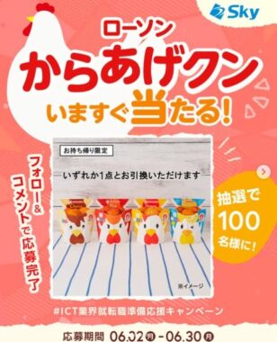 からあげクンの引換券がその場で当たるInstagram懸賞