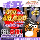 最大48,000Pontaポイント