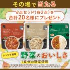 1食分の野菜を使用したカレーとスープがその場で当たるXキャンペーン