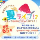 QUOカードPay1,000円分が当たる毎日投票キャンペーン